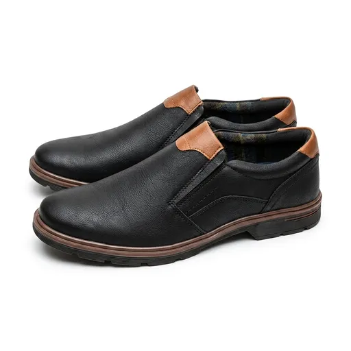 Premium Black Slip-On over sized Formal Shoes