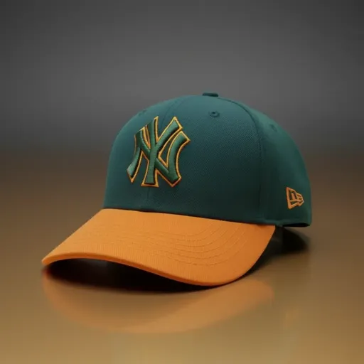New Era New York Yankees Adjustable Cap – Dark Green & Orange | Premium Sports Hat