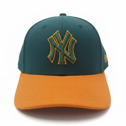 New Era New York Yankees Adjustable Cap – Dark Green & Orange | Premium Sports Hat
