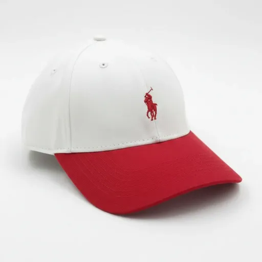 Polo Ralph Lauren Pony Baseball Cap – White & Red | Premium Designer Hat
