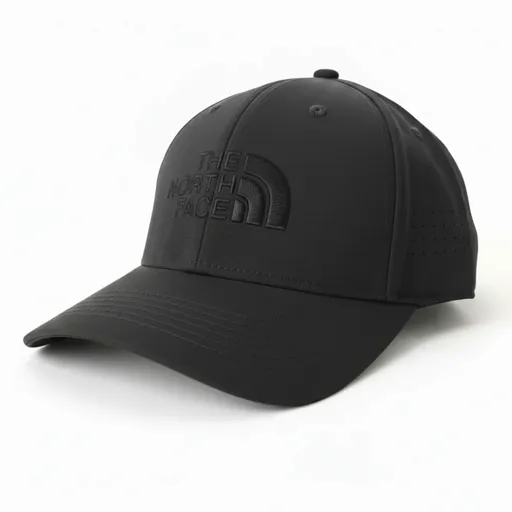 The North Face Sustainable Black Cap – ’66 Laser Cut Classic with Black Logo