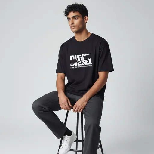 BLACK REGAL FIT T-SHIRT