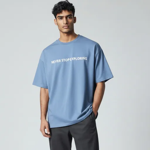 SKYBLUE MODERN VIBE DROP SHOULDER 