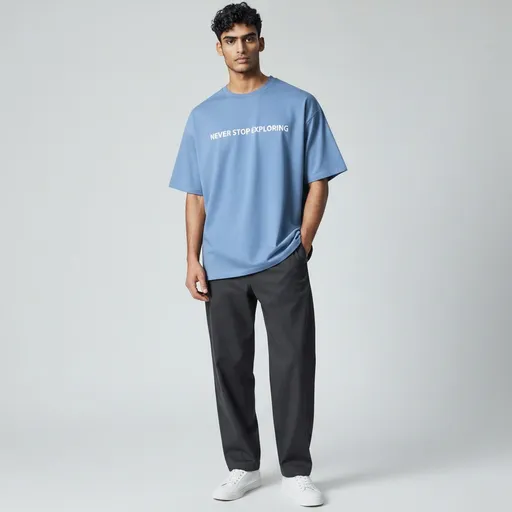 SKYBLUE MODERN VIBE DROP SHOULDER 