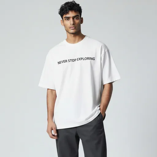 WHITE MODERN VIBE DROP SHOULDER 