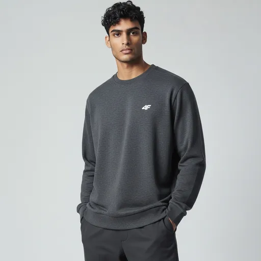 BLACK COZY CREST SWEATSHIRT