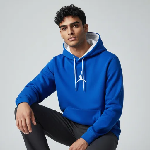 BLUE RYVON CREST HOODIE