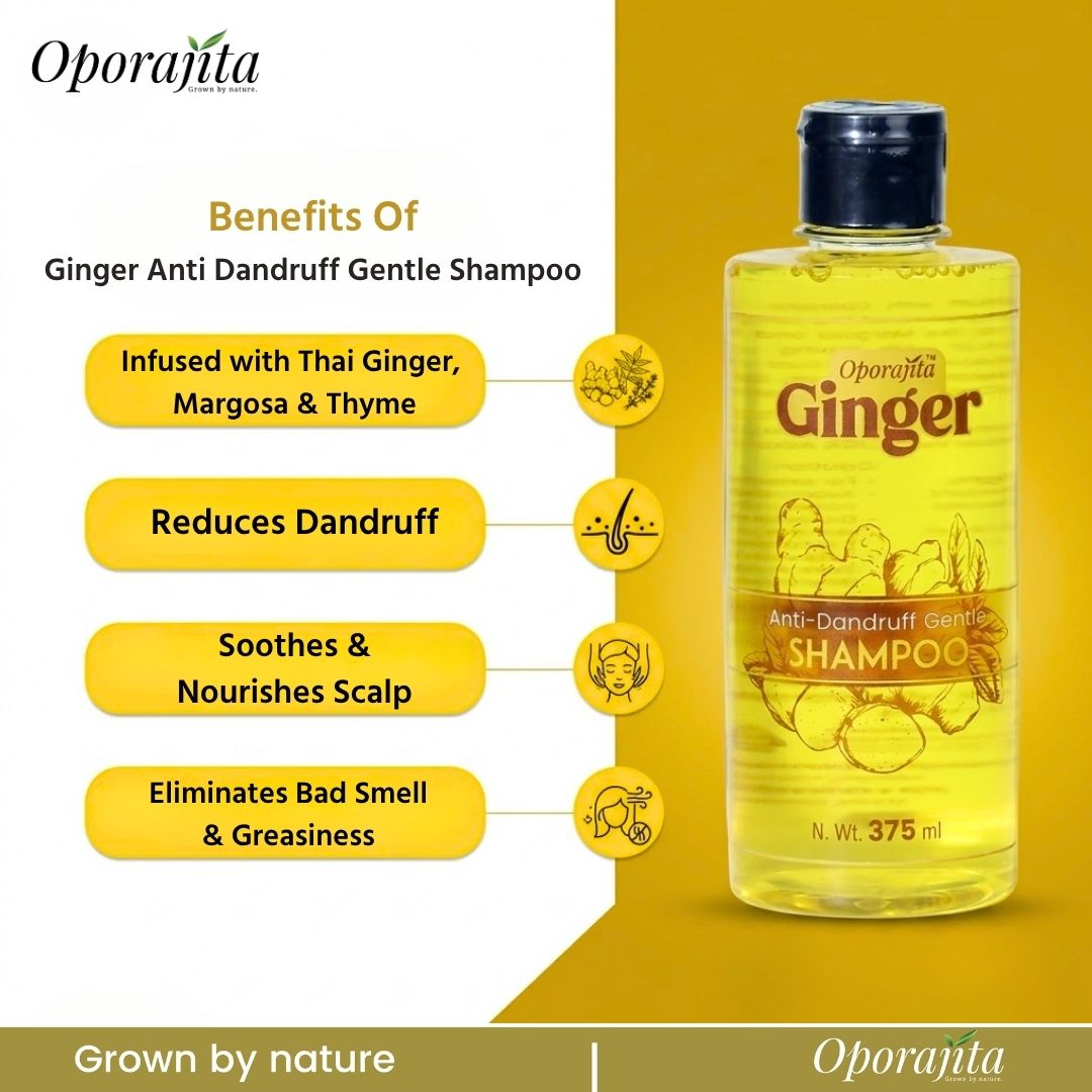 Oporajita Ginger Anti Dandruff Gentle Shampoo 375ml