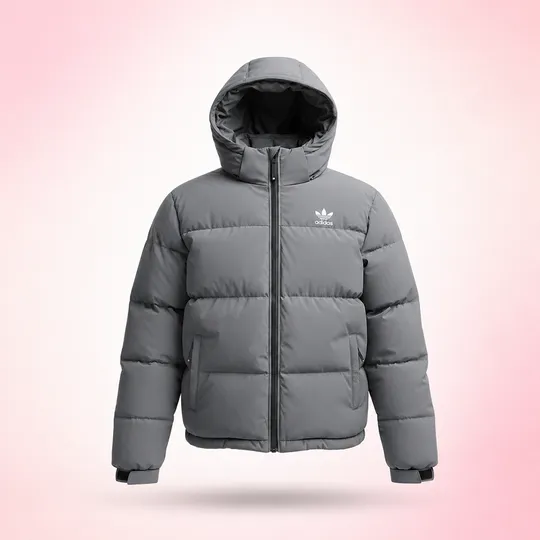 Adidas Premium Sherpa Heavy Hooded Jacket Ash