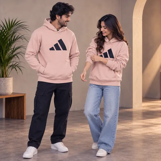 Adidas Essentials Fleece Big Logo Hoodie Pink