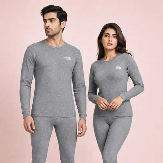 Imported Unisex Thermal Base Layer Set- Ash