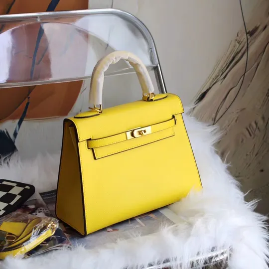 Kelly Bag Genuine Leather Women's Hand Bag 
