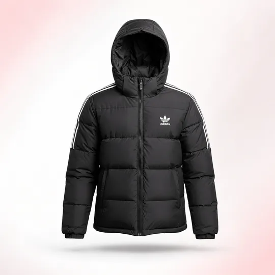 Adidas Premium Sherpa Heavy Hooded Jacket Black