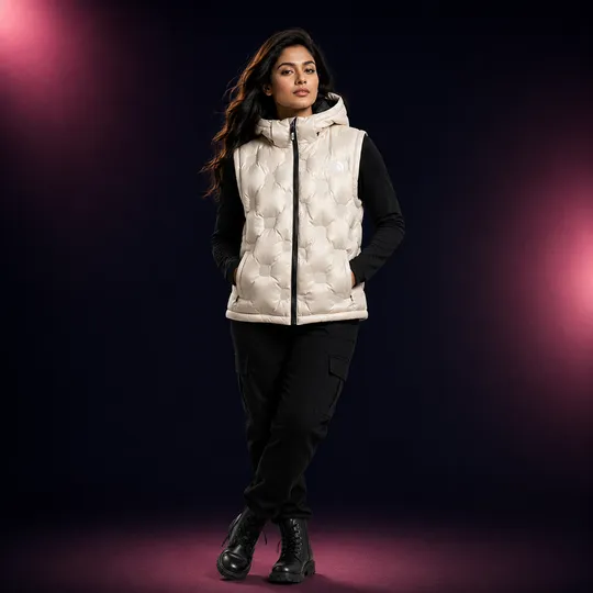 The North Face EREBUS -1996 Nuptse Down Vest Off White