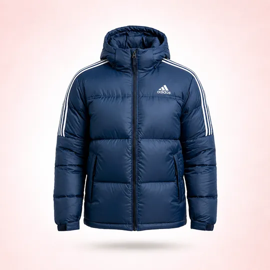 Adidas Premium Sherpa Heavy Hooded Jacket Navy Blue