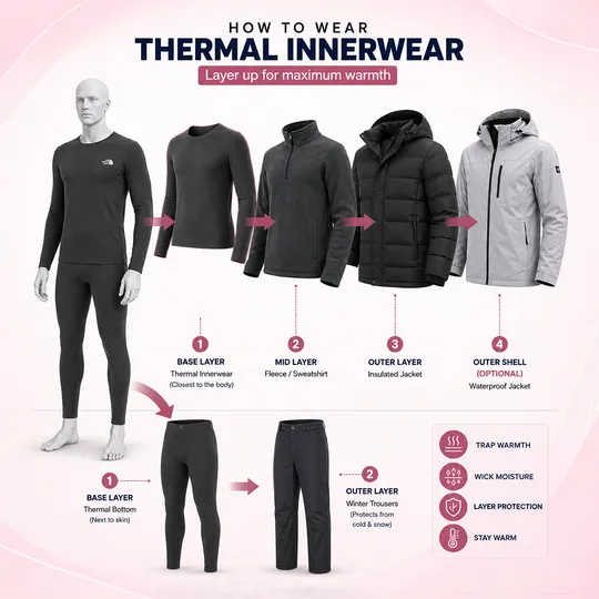 Premium Heat Lock Thermal 1 Set - Black