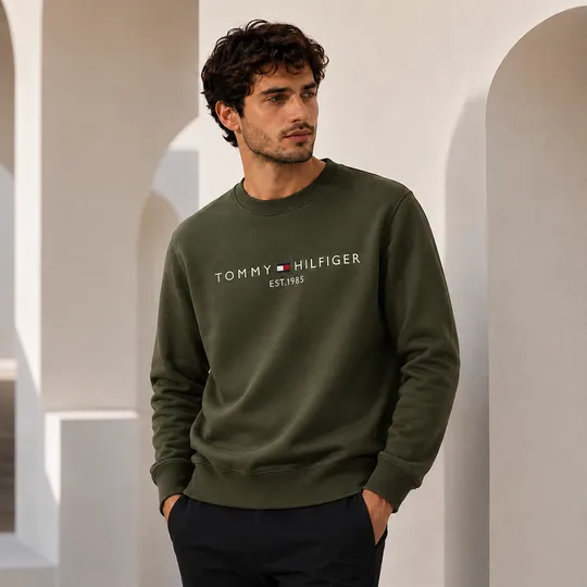 Tommy Hilfiger Brushed Fleece Sweatshirt Army Green