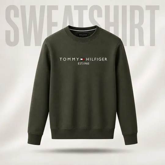 Tommy Hilfiger Brushed Fleece Sweatshirt Army Green