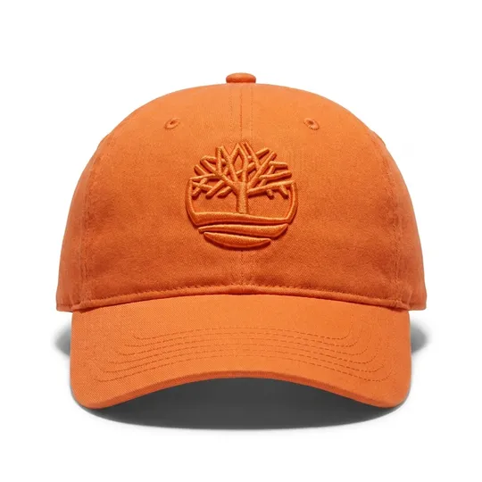 Timberland Soundview Cotton Canvas Baseball Cap Burnt Orange