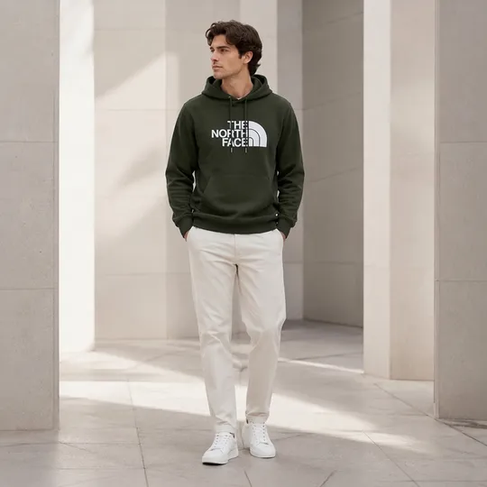 The North Face Essentials Fleece Big Logo Hoodie Green