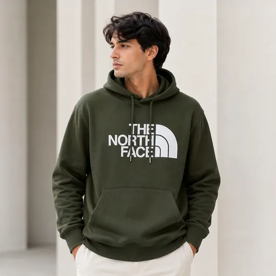 The North Face Essentials Fleece Big Logo Hoodie Green