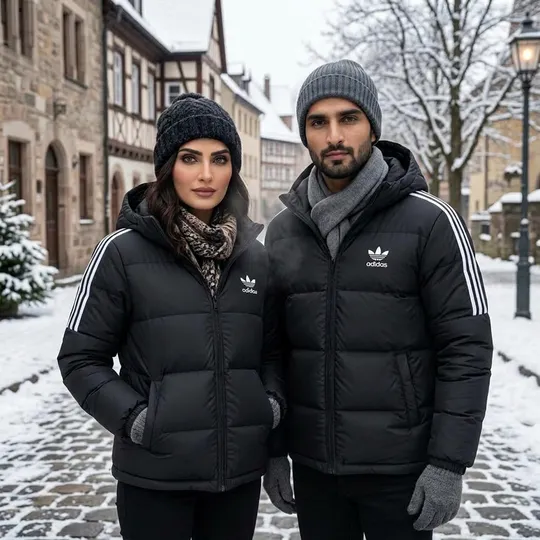 Adidas Premium Sherpa Heavy Hooded Jacket Black