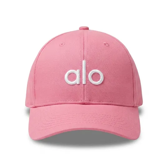 Alo Yoga Off-Duty Cap Pink With White