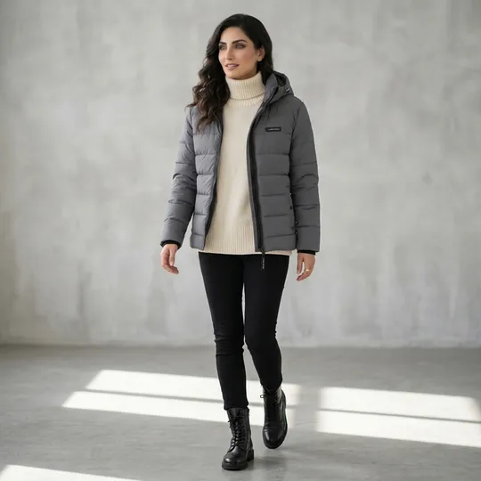 Canada Goose Thermal Puffer Unisex Jacket with Sherpa Winter Wear Ash