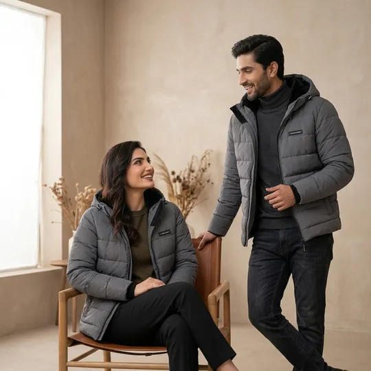 Canada Goose Thermal Puffer Unisex Jacket with Sherpa Winter Wear Ash