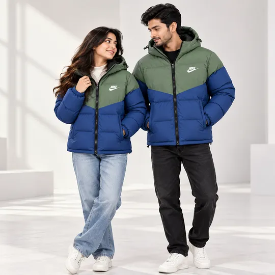 Nike Winter Shield Puffer Blue With Green 