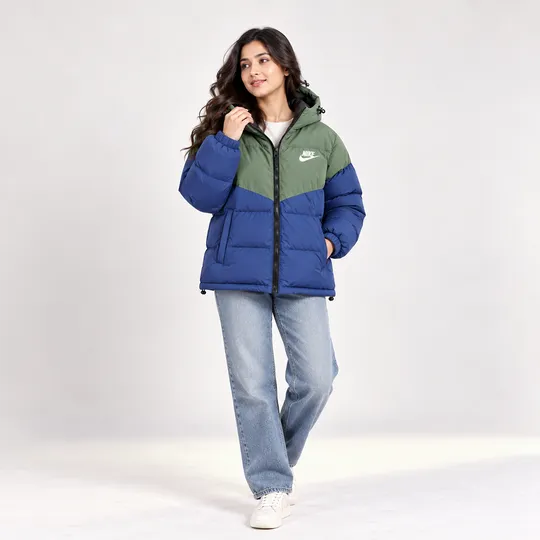 Nike Winter Shield Puffer Blue With Green 
