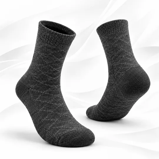 Imported Woolen Unisex -30°C Rated Thermal Socks Black