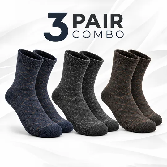 Imported Woolen Unisex -30°C Rated Thermal Socks Black, Blue, Coffee