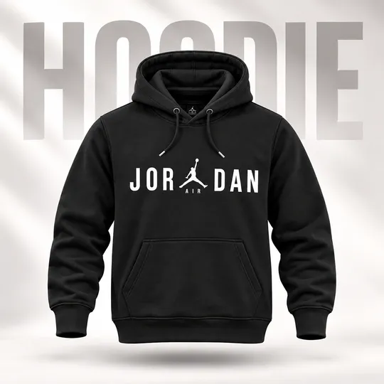 Jordan Essentials Fleece Big Logo Hoodie Black