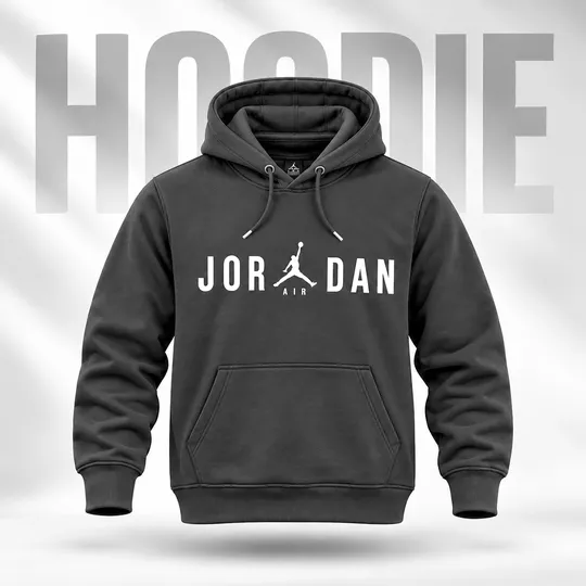 Jordan Essentials Fleece Big Logo Hoodie  Grey