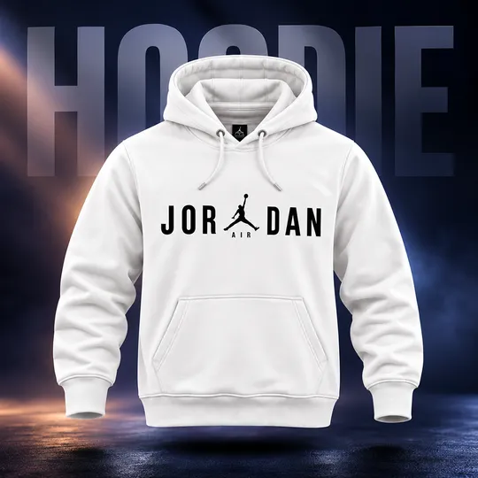 Jordan Essentials Fleece Big Logo Hoodie White