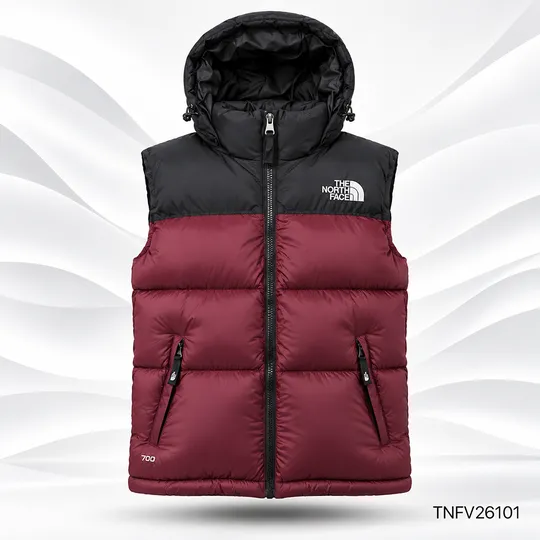 The North Face EREBUS -1996 Nuptse Down Vest Black&Maroon