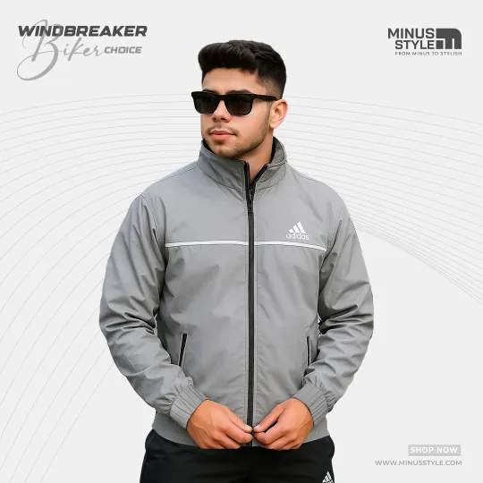 Adidas Biker Windbreaker-Ash