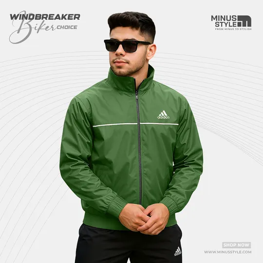 Adidas Biker Windbreaker-Green
