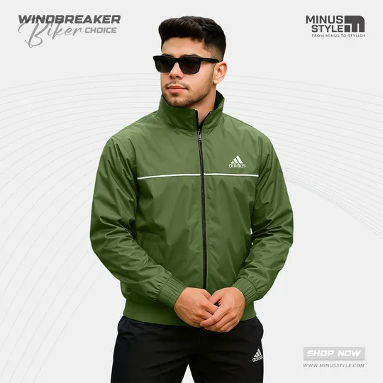 Adidas Biker Windbreaker-Olive
