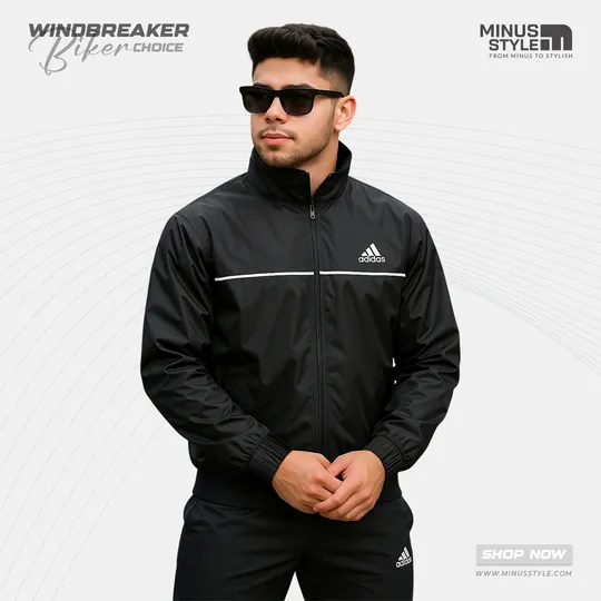 Adidas Biker Windbreaker-Black