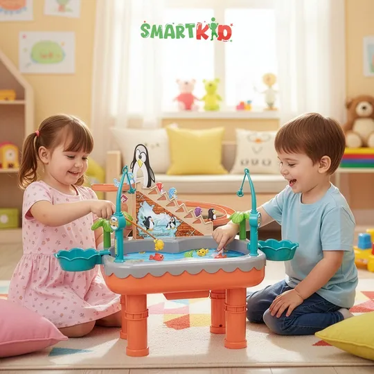 Children’s Electric Penguin Slide Pool Set