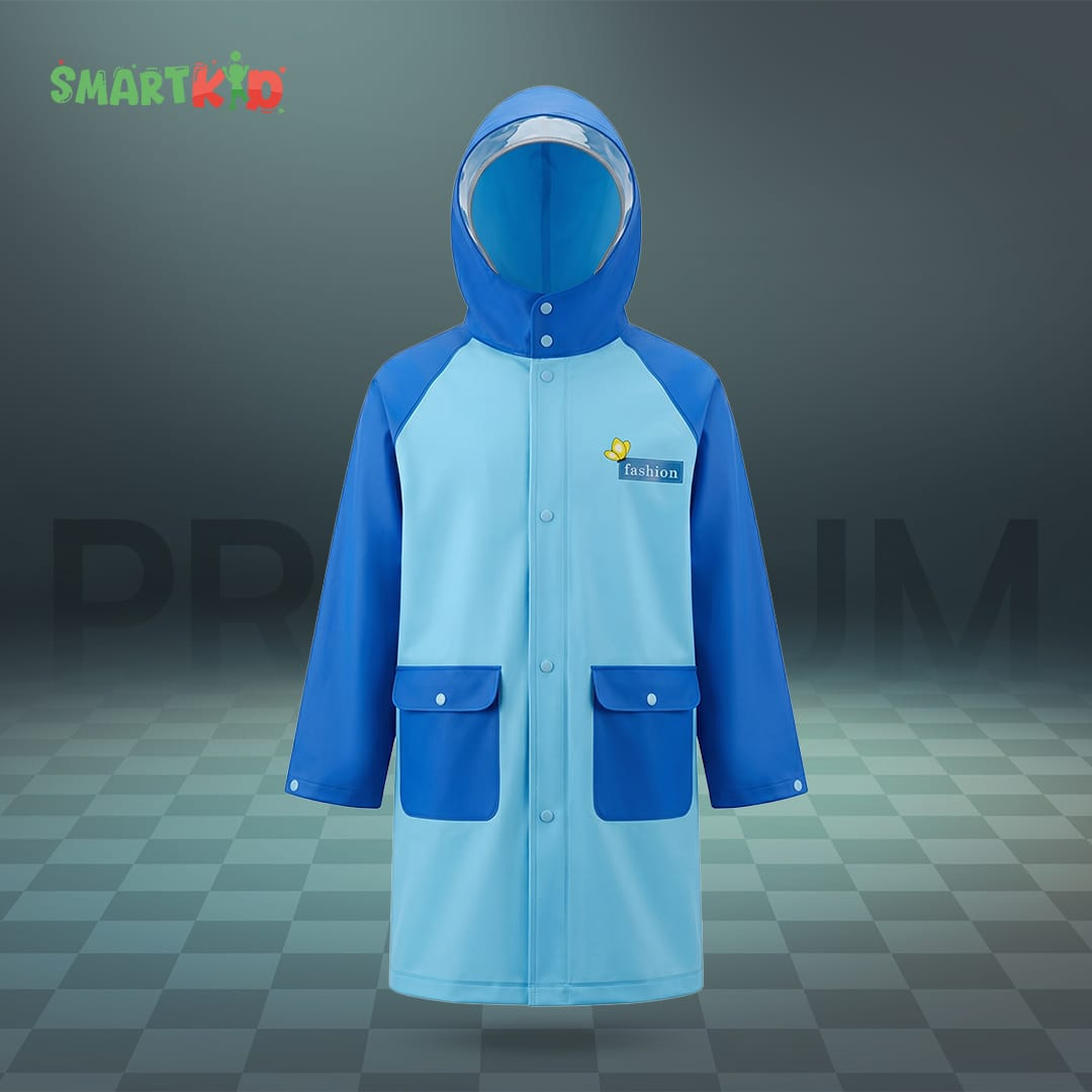 Cute Cartoon Theme Raincoat Blue The First Special Day