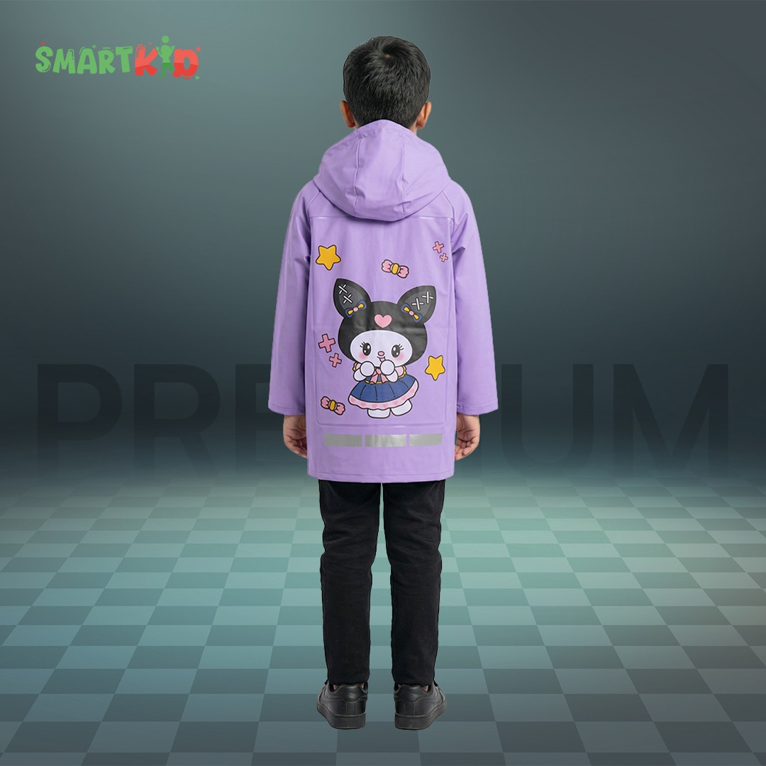 Cute Cartoon Fairy Theme Raincoat Purple