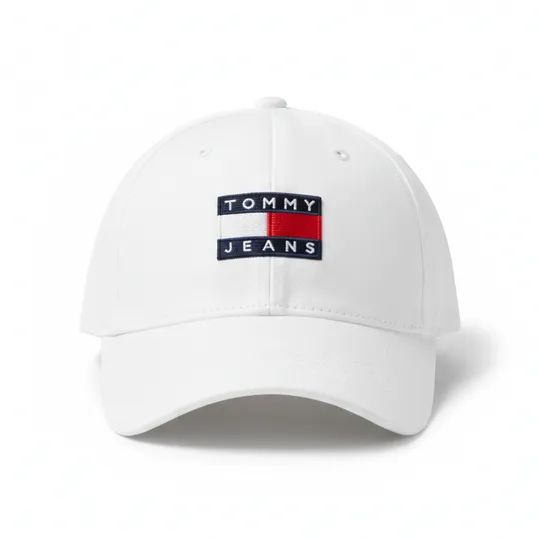  Tommy Jeans Heritage Cap Embroidered Logo White