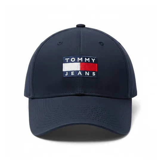  Tommy Jeans Heritage Cap Embroidered Logo Navy Blue