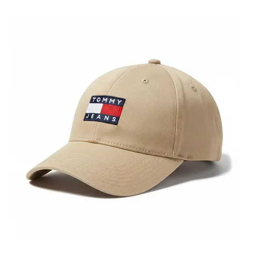  Tommy Jeans Heritage Cap Embroidered Logo Light Beige