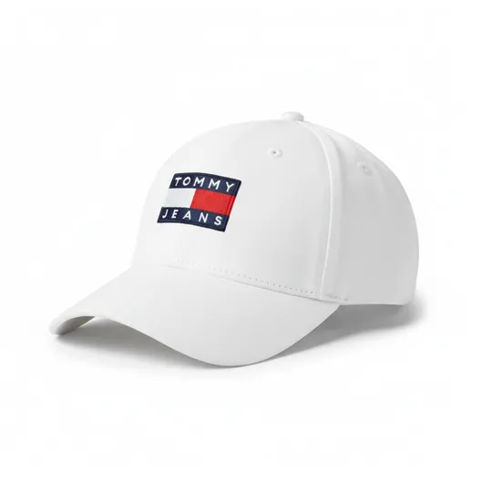  Tommy Jeans Heritage Cap Embroidered Logo White