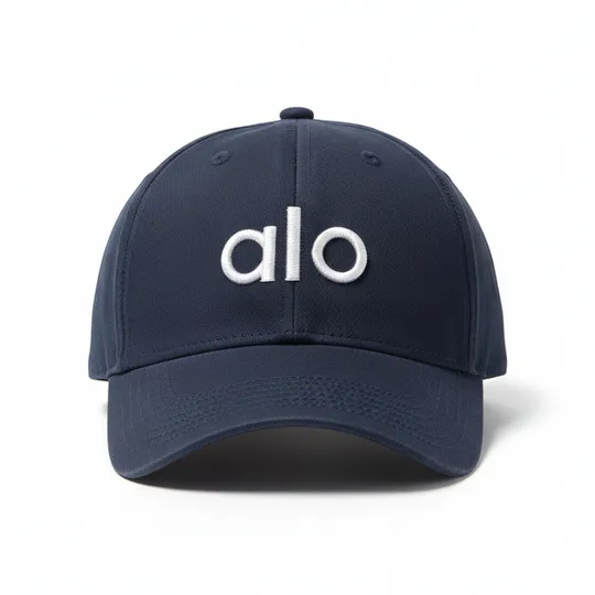 Alo Yoga Off-Duty Cap Navy Blue with White