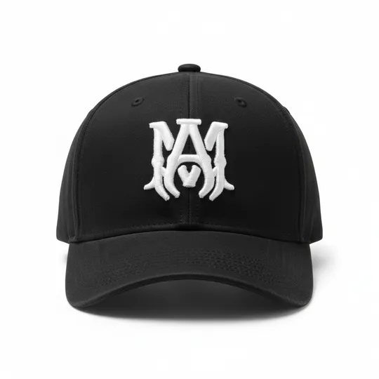 Amiri MA Canvas Hat With White logo